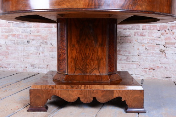 Restored Art Deco Dinig Set, Caucasian Walnut, Thuja, Polished, England, 1920s – Dining set, Textile, Wood (photo 2 of 19)