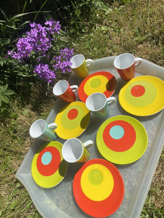 Image 1 of Lot de 6 Tasses et Soucoupes Espresso Genevieve Lethu