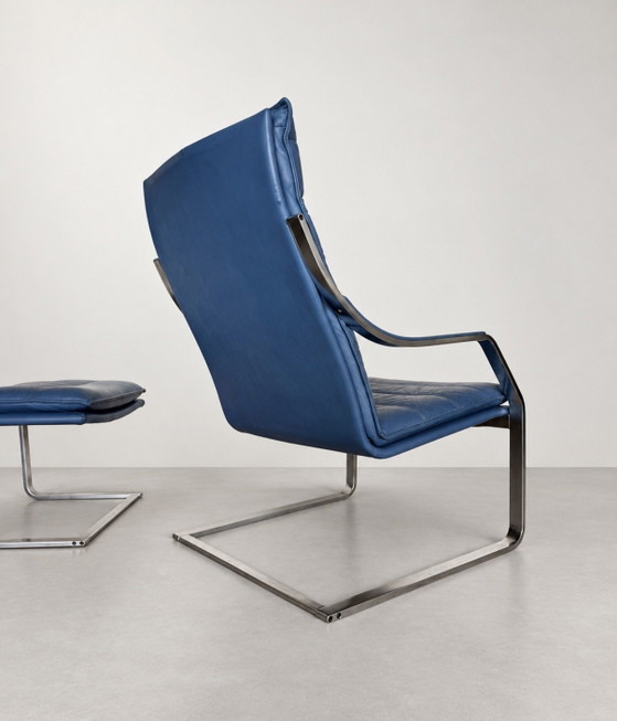 Poltrona Vintage Walter Knoll Art Collection Komet + Ottoman – Poltrone, rvs, Leather (photo 12 of 15)