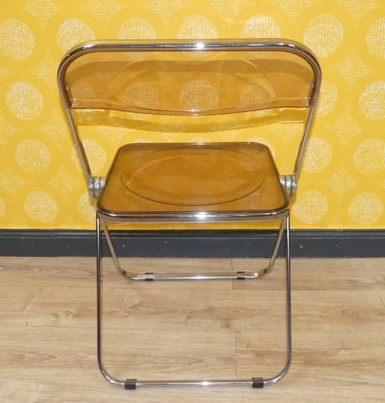 Image 1 of Castelli Kunststoff Klappstuhl PLIA Chair 70er Jahre Design Klassiker braun transparent