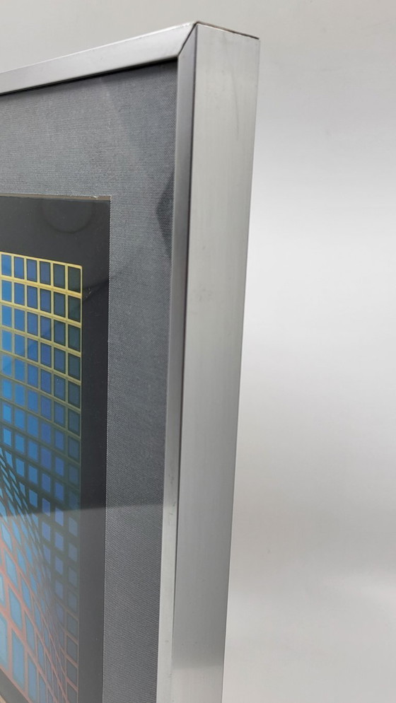 Image 1 of Victor Vasarely, Composición óptica, década de 1950, impresión offset, enmarcada