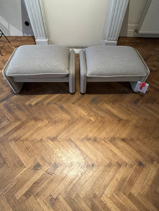2x Maralunga pouf ottoman