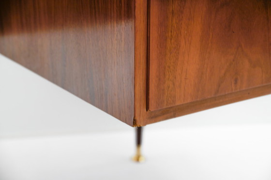 Image 1 of Grande scrivania con dettagli in ottone, Germania anni '50