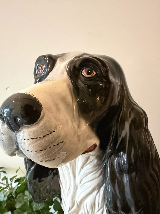 Italiaans Keramiek Spaniel Hond Beeld – Beeldhouwkunst, Ceramic, Vintage (photo 6 of 9)