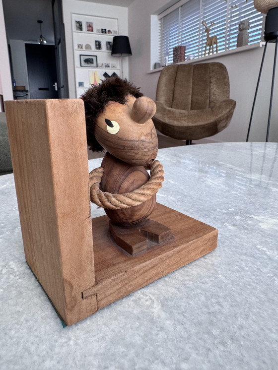 Image 1 of Hans Bolling Deens design boekensteunen Optimist & Pessimist