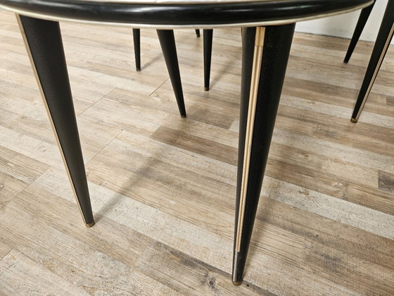 Set van zes mid-century moderne eetkamerstoelen van Umberto Mascagni – Wood (photo 14 of 16)