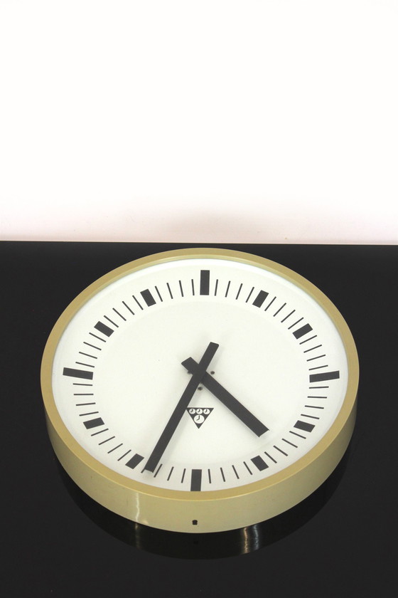 Image 1 of Vintage Industrial Wall Clock from Pragotron, 1970s