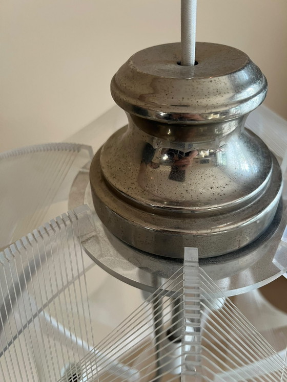 Lampada a sospensione dal design vintage – sompex, Lampade a sospensione, Chrome, Plexiglass (photo 6 of 7)