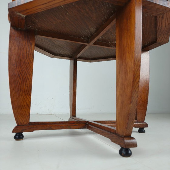 Image 1 of Salontafel in Amsterdamse School-stijl – Eikenhout met fineerinleg, circa 1920