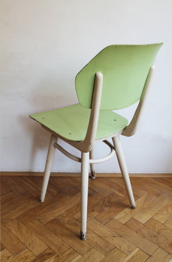 Set di 6 sedie da pranzo TON | Finitura originale color pastello | 1964 – Wood (photo 21 of 46)