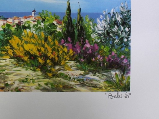 Image 1 of Litografía firmada a mano por Marcel Belvisi "Provence"