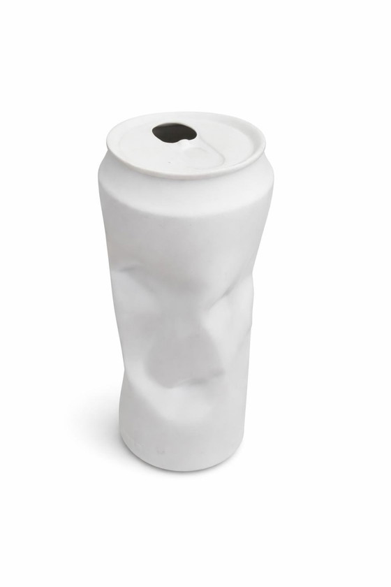 Image 1 of Post-Modern Rosenthal Vase Germany "Do Not Litter" Porcelain Can Vessel