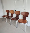 4x vintage playwood eetkamerstoelen 