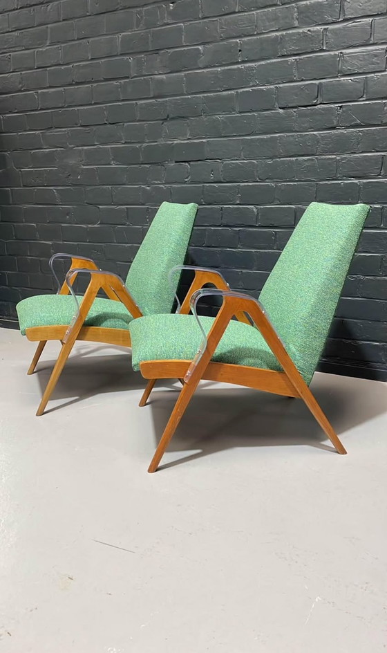 Image 1 of 2x Chaises Vintage Par Tatra Nabytok