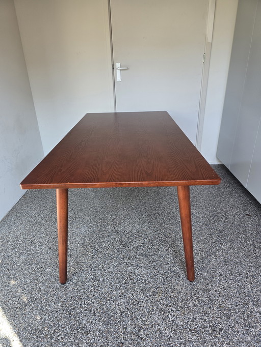 Massief houten bureau 160 x 80 x 72 cm, Deens vintage look