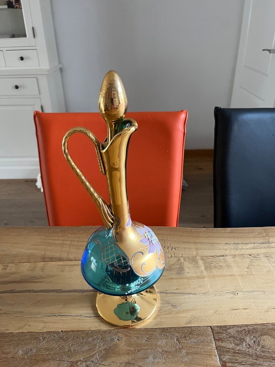 Image 1 of Set liquore firmato Barbini Murano – etichetta Moderna – completo