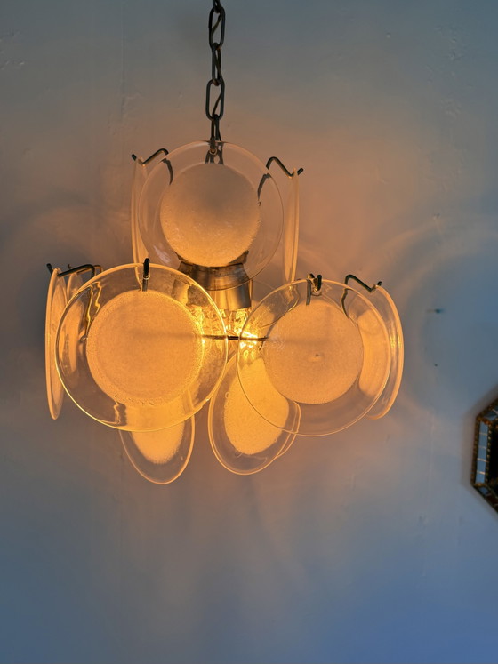 Image 1 of Vintage Murano glass pendant lamp, Gino Vistosi, Italy ‘70