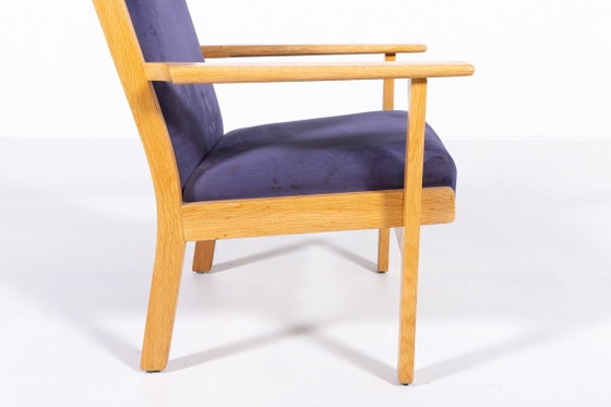 Image 1 of Poltrona di design scandinavo disegnata da Hans Wegner per Getama, Danimarca, anni '80.
