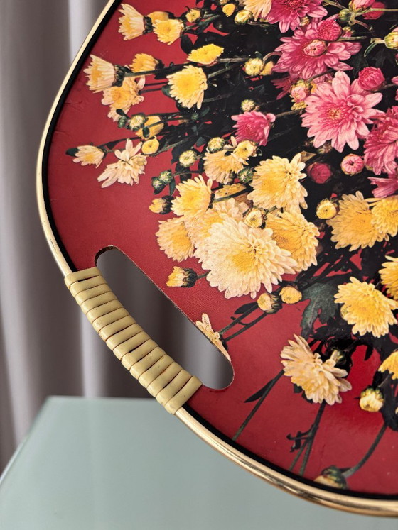 Vintage serveerschaal met bloemenmotief – chrysantendesign uit de jaren 70 – Tafelaccessoires, Other (photo 4 of 9)
