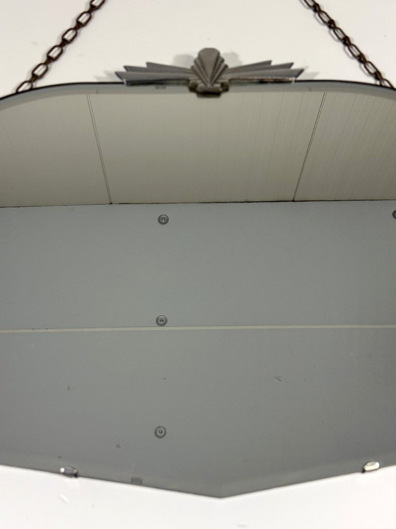 Art Deco Wall Mirror – Chrome, Glass (photo 4 of 8)