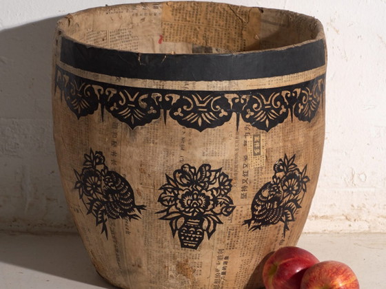 Antique Chinese papier-mâché container – China, circa 1900 – Decorative Objects, Rustic (photo 2 of 40)