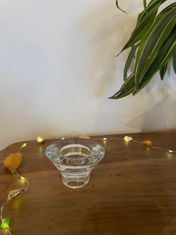 Double transparent glass candle holder (photo 2 of 5)