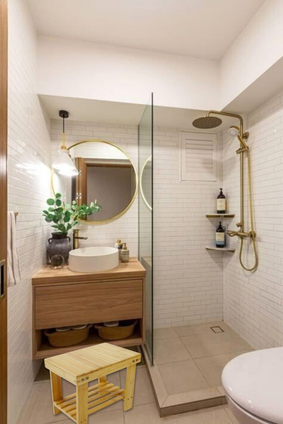 Image 1 of Japandi design bijzettafel douchekruk