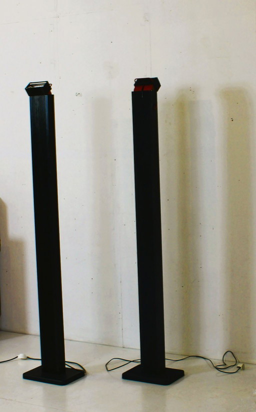 Pair of Vintage Italian Zagar floor lamps by Silvio Carpani for Stilnovo, 1970s