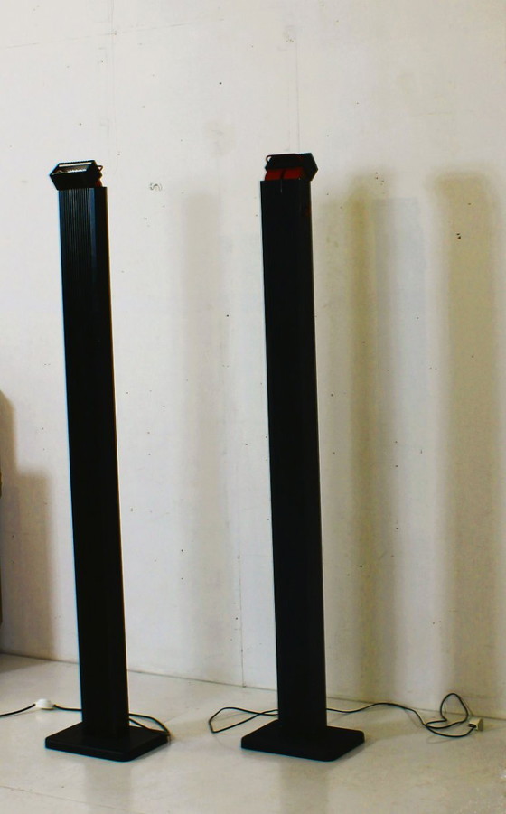Image 1 of Pair of Vintage Italian Zagar floor  lamps by Silvio Carpani for Stilnovo, 1970s