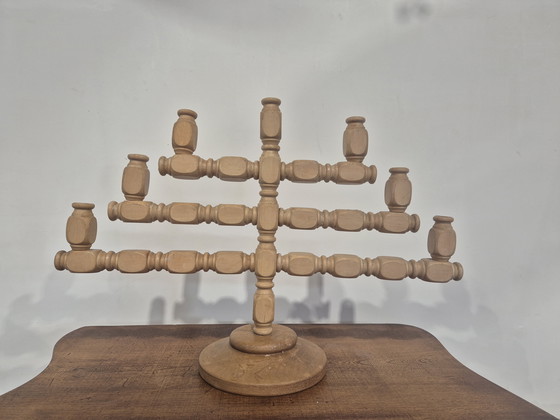 Image 1 of chandelier vintage en bois scandinave