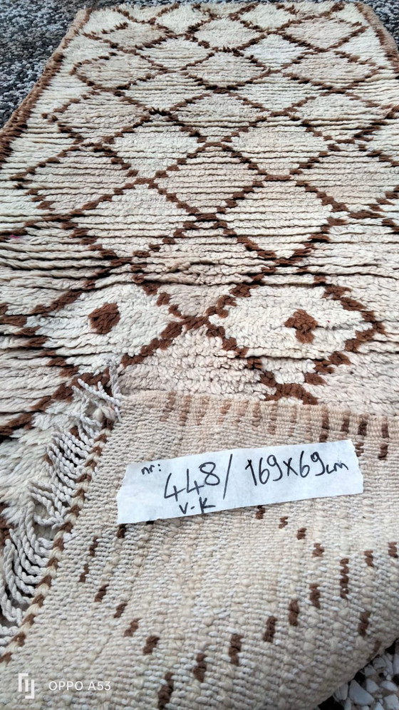 Image 1 of Handgeknoopt Berber kleed wol 169x69cm