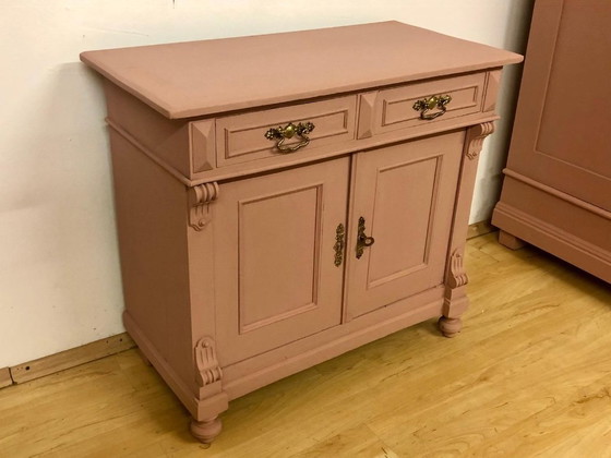 Image 1 of Traumhafte kleine Gründerzeit Kommode um 1880 à Altrosa
