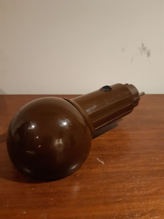 Lampada a spina vintage anni '70, Applique, Plastica, Marrone (foto 4 di 5)