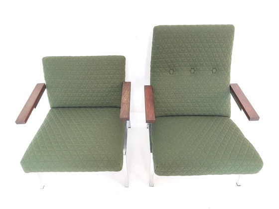 SZ66 Et SZ67 Fauteuil Vintage Martin Visser Spectrum Kvadrat Febrik Récemment Rembourré – Iron, Polyester (photo 7 of 15)