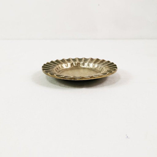 Cenicero de latón estilo Art Déco, Dinamarca, década de 1950.