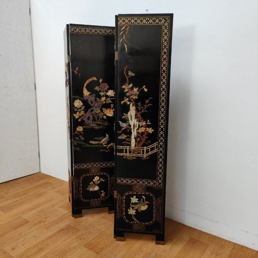Paravent chinois ancien, style chinoiserie