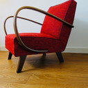 Poltrona lounge Jindrich Halabala tipo C, anni '50