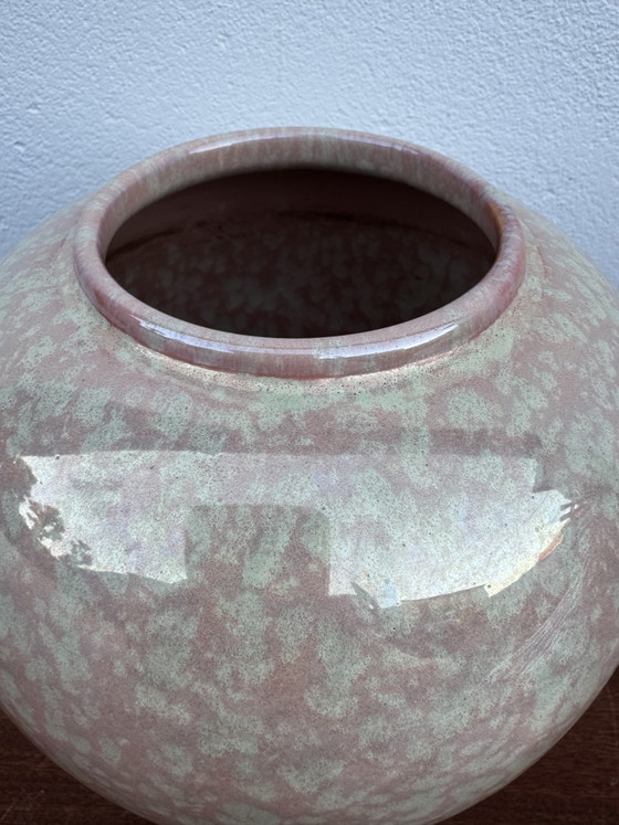 Jarrón Esfera de Loza de Charolles Iridiscente Años 80 – Jarrones, Ceramic (photo 2 of 10)