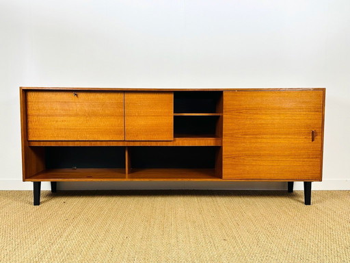 Vintage Scandinavian and teak tall sideboard, 1960