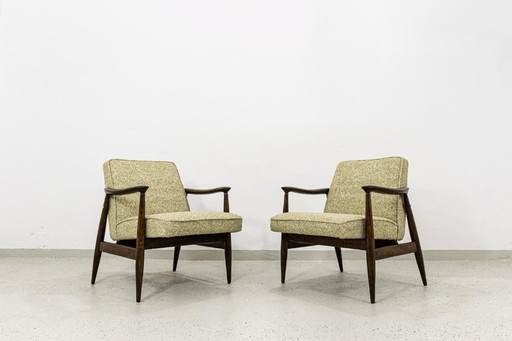 Mid Century Moderne Fauteuils Gfm 87 Door Juliusz Kędziorek, Gfm, Polen, 1960's, Set Van 2