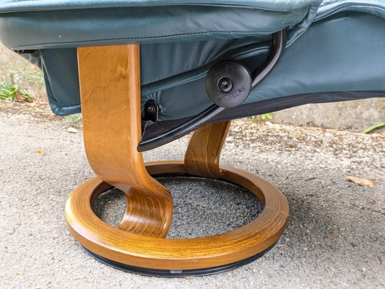 Image 1 of Stressless leren fauteuils van Ekornes, Noorwegen, 1980, set van 2