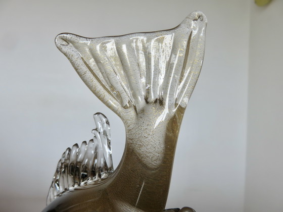 Image 1 of Fisch Murano Skulptur Flavio Poliert, Goldeinschluss, 60er Jahre