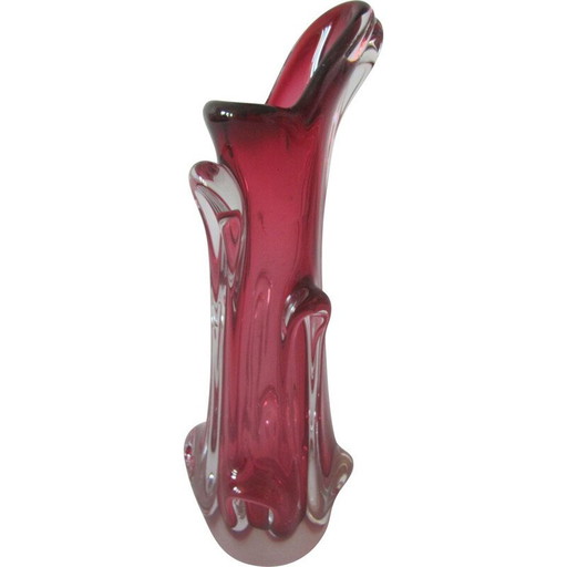Vase vintage en métal violet par J. Hospodka pour Chřibská, Tchécoslovaquie 1960