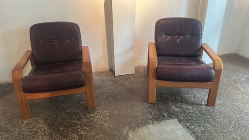 HS Möbler Fauteuils 2 Stuks Stoelen – Leather