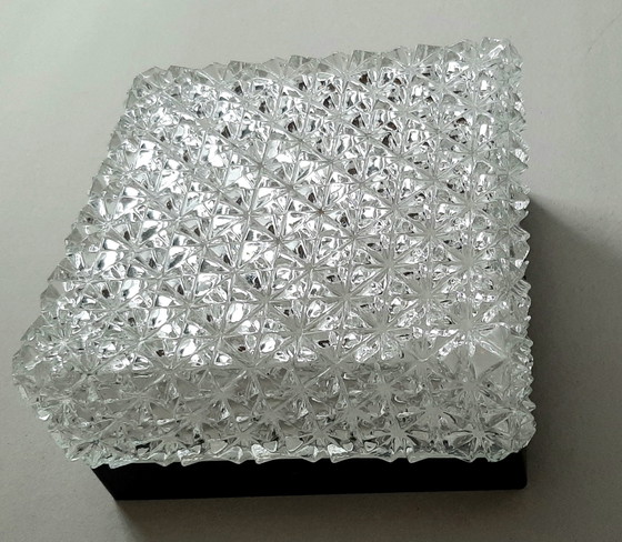 Image 1 of Ceiling light Erco Leuchten, iceglass bakelite 1960s