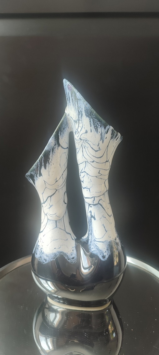Sculptural ceramic vase Alpho (Alphonse Mouton) 24 cm