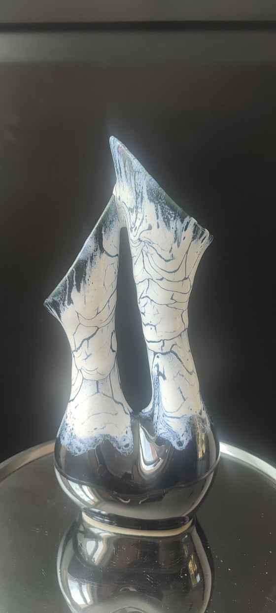 Image 1 of Sculptural ceramic vase Alpho (Alphonse Mouton) 24 cm