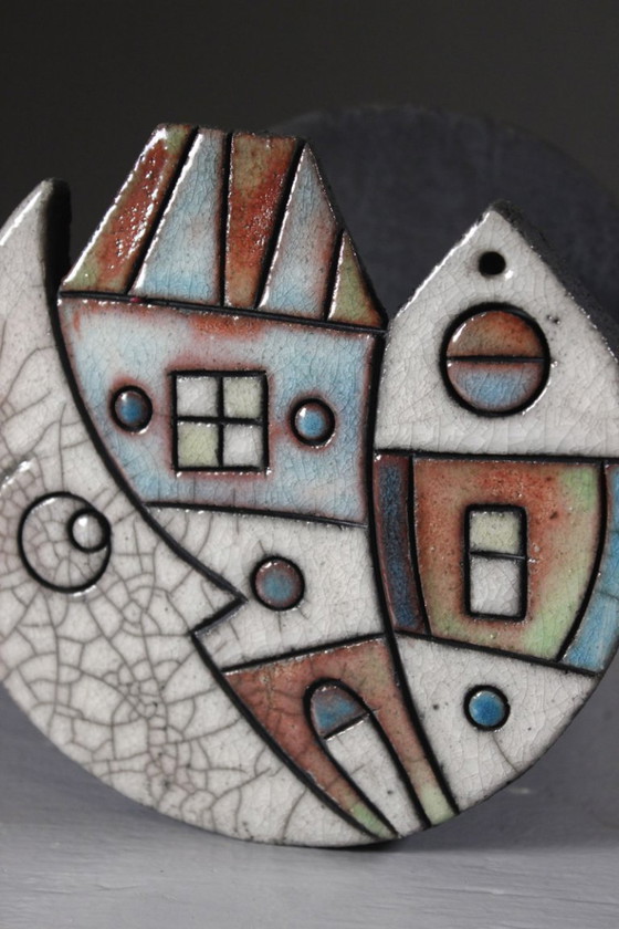 Image 1 of Antonella Facci - Raku vaas in postmodern designdorp Italië