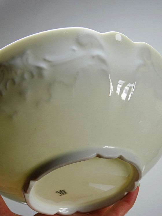 Image 1 of Limoges L&Cie Lafarge 12-piece dessert service in white porcelain, 1960s