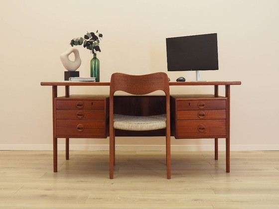Image 1 of Scrivania in teak, design danese, anni '70, designer: Kai Kristiansen